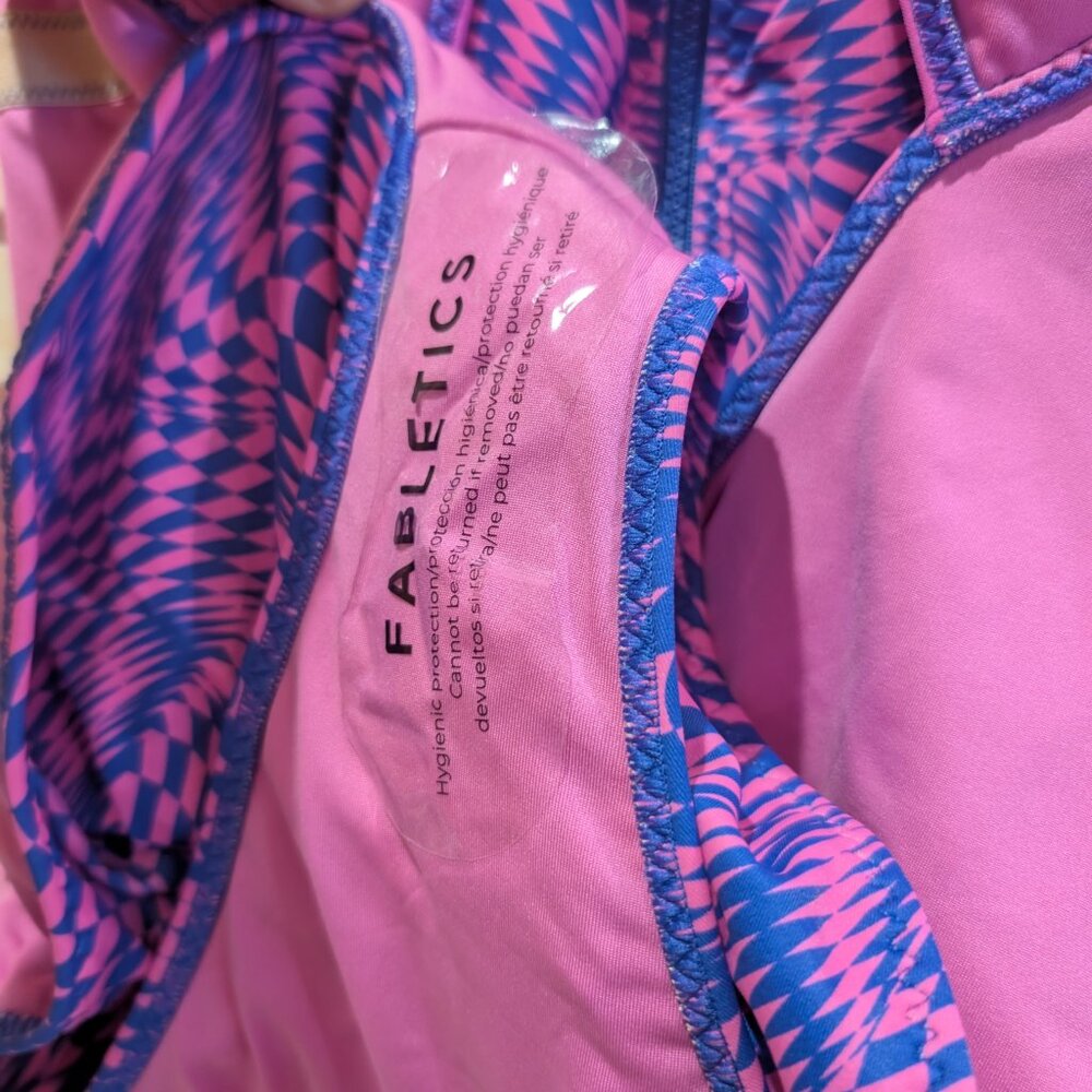 Fabletics High Tide Zip-Front One-piece racerback swimsuit NWT Large - Picture 10 of 10